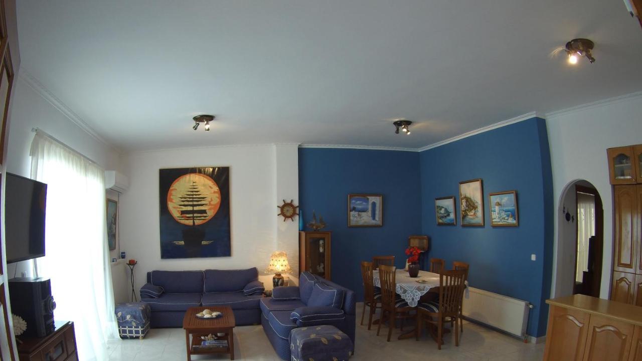 Blue & White Maisonette Over The Sea Near Sounio Sounion Exterior foto