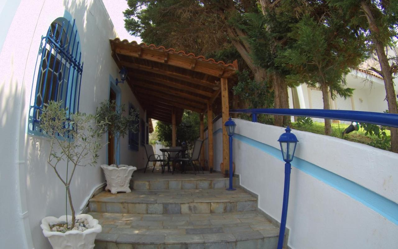 Blue & White Maisonette Over The Sea Near Sounio Sounion Exterior foto