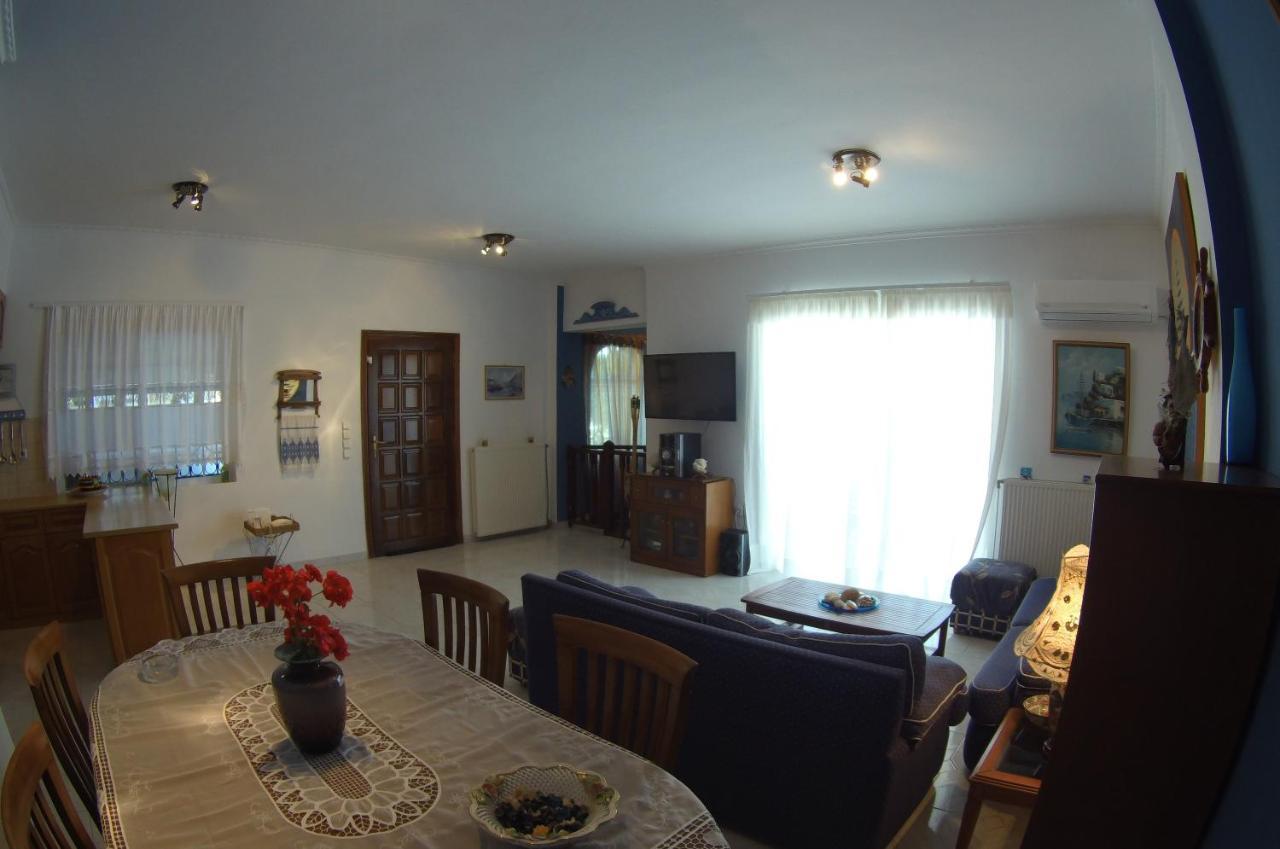 Blue & White Maisonette Over The Sea Near Sounio Sounion Exterior foto